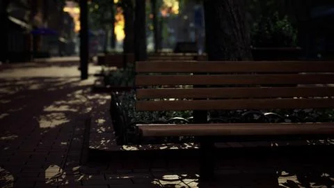 Empty park after park is closed due to Coronavirus Covid-19 pandemic outbreak Illustrazione stock