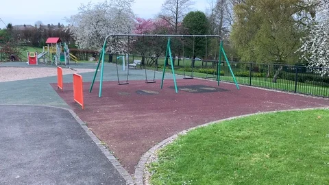 Empty Park - Coronavirus Stock Footage 128677148