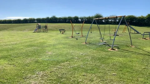 Empty Park - Covid19 Stock Footage 128759024