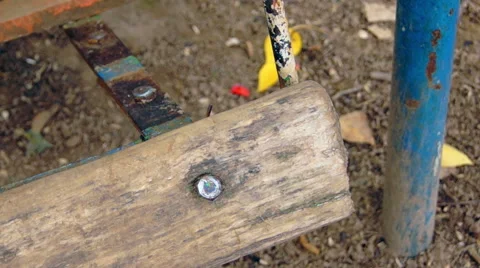 Empty park swing (2) Video stock 42126718