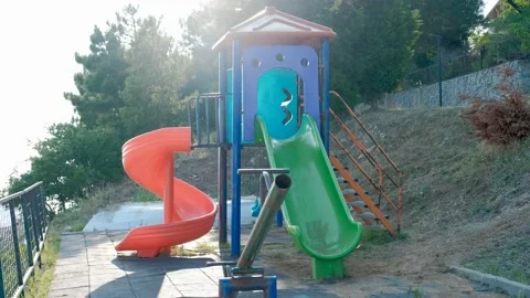 Empty park in the time of coronavirus Stock Footage 158536784