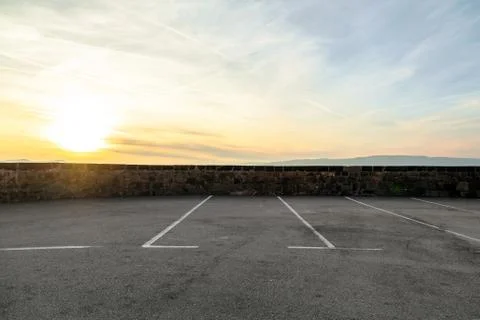 Empty parking area Stock Photos