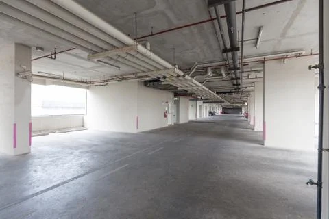 Empty parking area Stock Photos