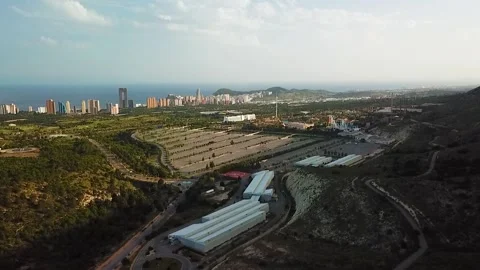 Empty Parking on the background of the City Stock Footage 239655860