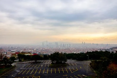Empty parking at Camlica Stock Photos