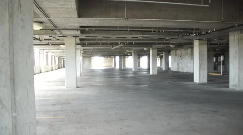 Empty Parking Garage Pan Stock Footage 42134138