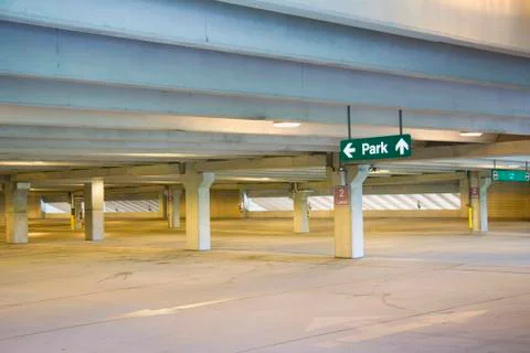 Empty parking garage Stock Photos