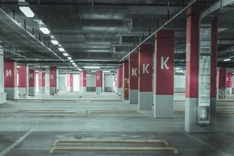 Empty parking garage 스톡 사진