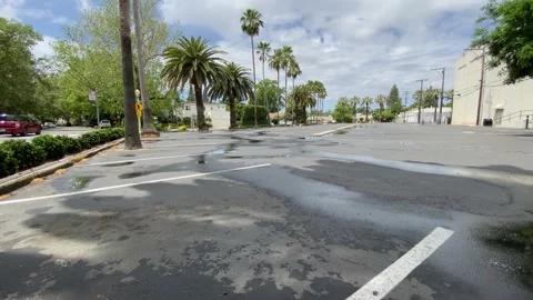 Empty Parking Lot Stock Footage 131114732