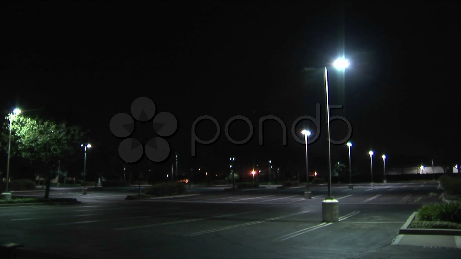 empty parking lot at night