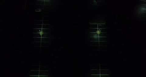 Empty parking lot at night drone view Stock Footage 228818457