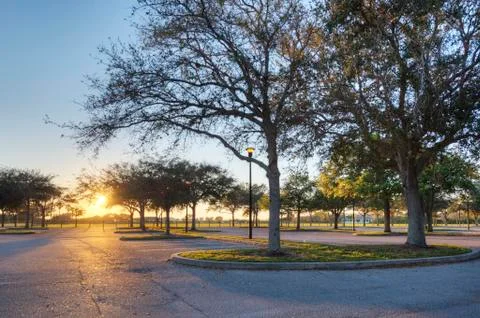 Empty Parking Lot Stock Photos