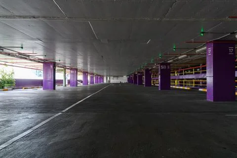 Empty parking lot Stock Photos