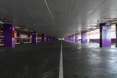 Empty parking lot Stock Photos