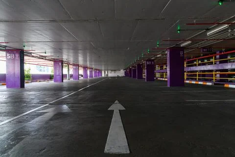 Empty parking lot Foto stock