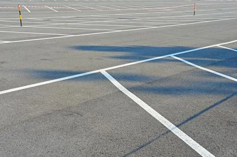 Empty parking lot Fotos Stock