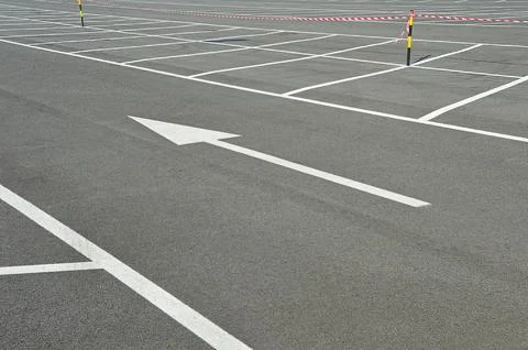 Empty parking lot Stock Photos