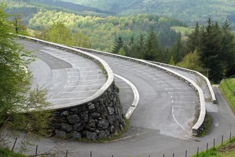 Empty parking in natural environment Stock Photos