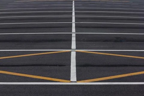 Empty parking spaces Stock Photos