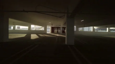 Empty parking structure 動画素材 158832065
