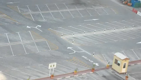 Empty parking Top angle Stock Footage 10741829