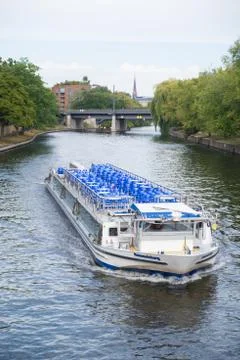 Empty passenger boat Foto stock