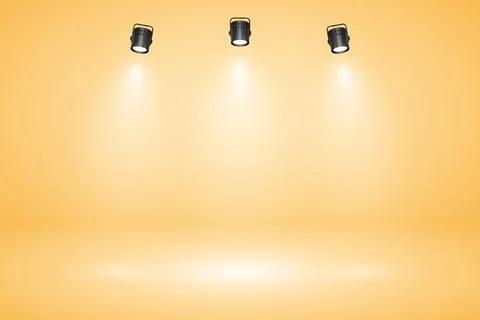 Empty pastel beige studio abstract background with spotlight effect. Product Stock Illustration