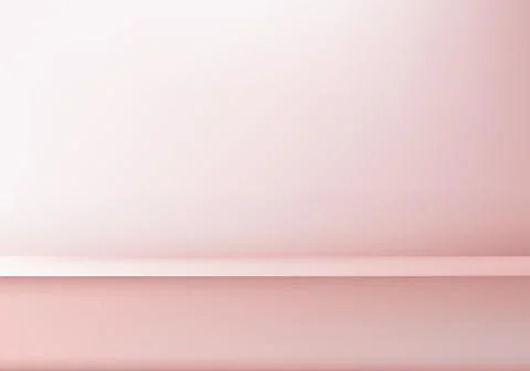 Empty pastel pink color studio room minimal background Illustrazione stock