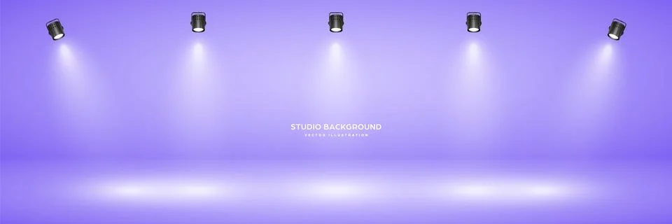 Empty pastel violet studio abstract background with spotlight effect. Product 스톡 일러스트