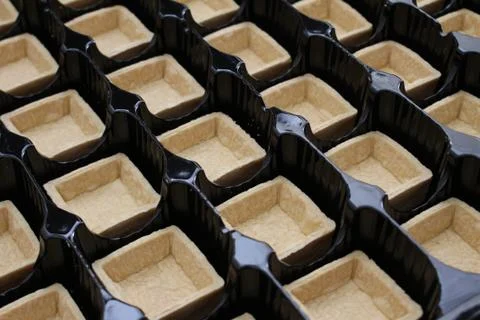 Empty pastry cases Foto stock