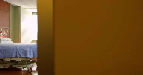 Empty Patient Room In Modern Hospital Shot On R3D Stock Footage