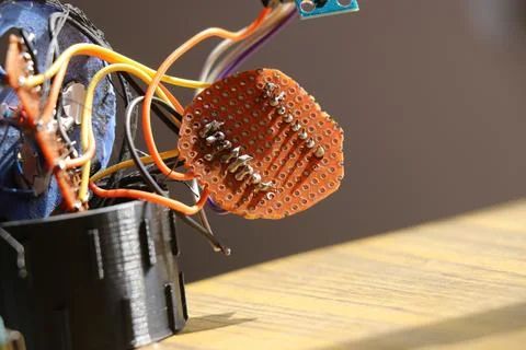 Empty PCB or known as the zero printed circuit board soldered Foto stock