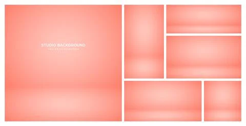 Empty peach studio abstract backgrounds with spotlight effect. Product showcase 스톡 일러스트