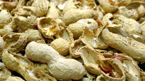 Empty peanut shells , without the nuts , close-up 스톡 동영상 273707433