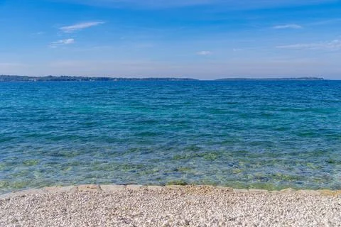 Empty pebble beach Stock Photos
