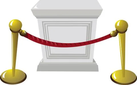 Empty pedestal Stock Illustration