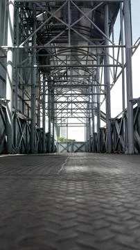 Empty Pedestrian Crossing bridge Stock Photos