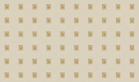 Empty pegboard with evenly spaced holes on beige background Stock Illustration
