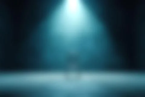 Empty performance stage with spotlight and fog for theater, concert, or eve.. Stock Photos