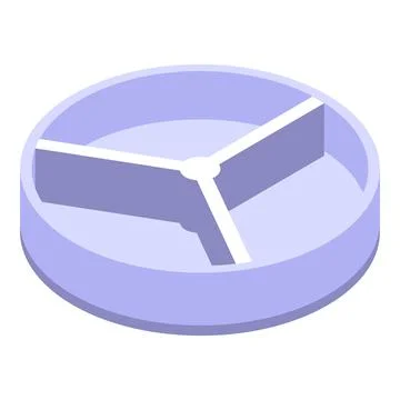 Empty petri dish icon, isometric style Stock Illustration