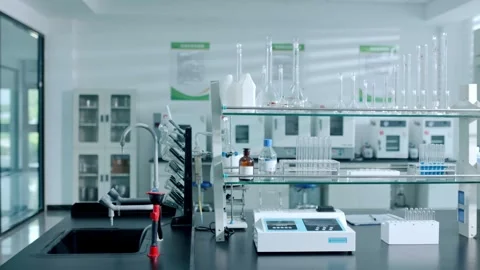 Empty pharmaceutical laboratory Stock Footage 270505640