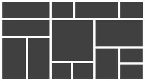 Empty photo collage template. Frames for photo. Collage concept. Stock Illustration