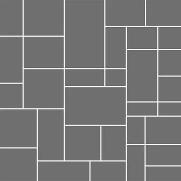 Empty photo collage template. Frames for photo. Collage concept. Stock Illustration