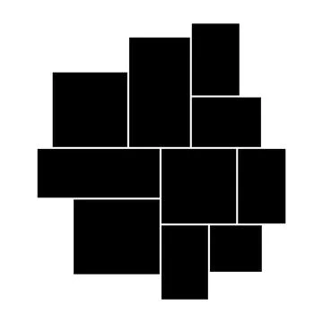 Empty photo collage template. Frames for photo. Collage concept. Vector Ill.. Illustrazione stock