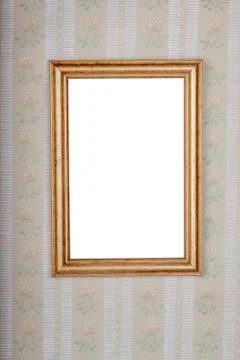 Empty photo frame on the background of old home wallpaper Stock Photos