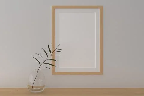 Empty Photo Frame Mockup Design Mockup Stock Illustration