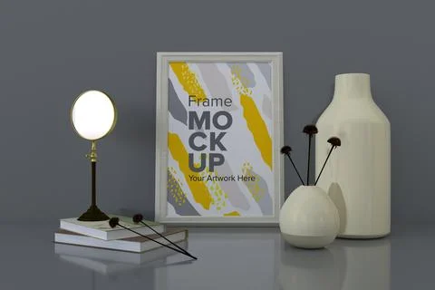 Empty photo frame Mockup Design Stock Illustration