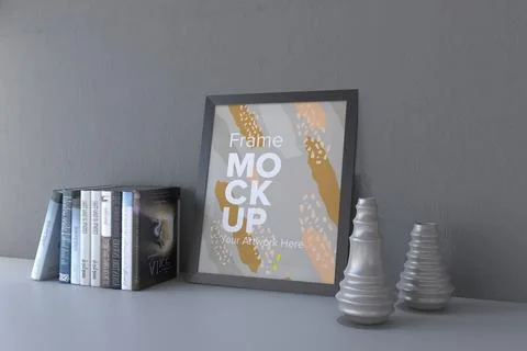 Empty photo frame Mockup Design Stock Illustration