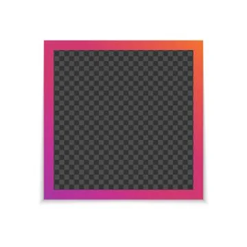 Empty photo frame with shadow. Template for photo, image. Social network phot 스톡 일러스트