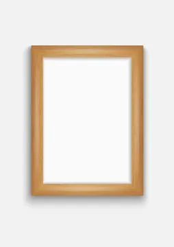Empty photo frame template. Realistic  mockup on transparent background Stock Illustration